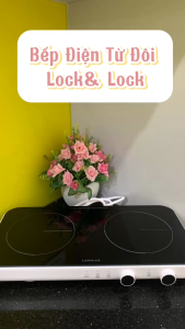 Bếp Điện Từ Đôi LocknLock EJI326WHT Tiện Ích Nhỏ Gọn Mặt Kính - Hàng Chính Hãng 2 Năm Bảo Hành