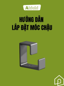 Móc treo chậu AKICHI dán tường bằng keo không cần khoan chất liệu thép không gỉ Inox 304 cao cấp