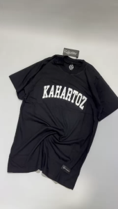 Kahartoz T-shirt Black Dewasa Cotton Combed 24s Tskhz01