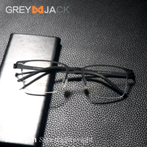 Grey Jack Frame Kacamata Half Rim Model Kotak Ringan Titanium Kokoh Style Bisnis Pria Wanita Bisa Minus 98370