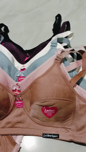 Set 6 Pcs Bra Sport Lutino Jumbo 34-48 Tanpa Kawat dengan Busa Tipis - Nyaman & Elastis