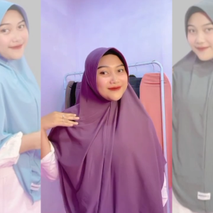 Jilbab Ghufroni Instan Terbaru Bahan Jersey Premium Dewasa Adem 2024 Hijab Bergo Aileen Jersy Pet Tebal Menutup Dada Kerudung Syari Viral TikTok Ekslusif Hard Box