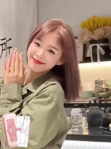 LAD Hair Color without  irritating flavor and a complete set of hair dye tools /Pink Brown