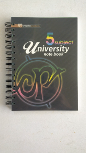 Spiral Wire-O 5 subject A5 University Note Book 70gsm 100 Pages