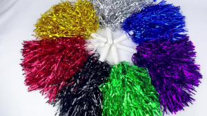 12pcs Cheerleader Pompoms Dance Cheering Pompoms Handheld Pompoms For School Sports Festival