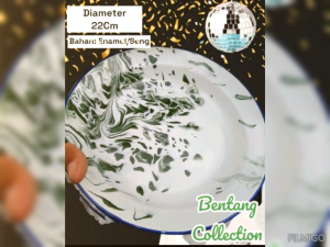 Piring Enamel Piring Seng Piring Jadul Blirik 22 cm
