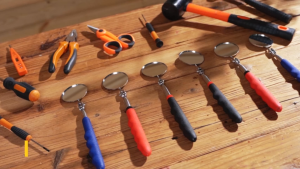 Cermin Inspeksi Teleskop LED Model Teleskop Inspection Mirror Tongkat Kaca Stick