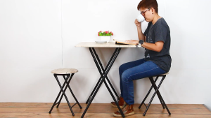 U-RO DECOR รุ่น HAWAII-T (ฮาวาย-ที) โต๊ะพับอเนกประสงค์ Folding Table โต๊ะพับเก็บได้ โต๊ะ โต๊ะพับได้  โต๊ะกินข้าว โต๊ะอาหาร โต๊ะพับเก็บได้ Dining set[มีให้เลือก 2 สี]