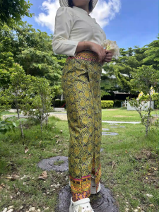 กางเกงสม๊อคหลัง ขายาว