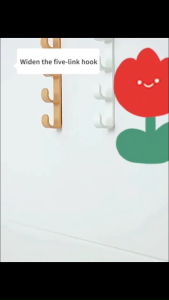 Multifunctional Five-section Hook Portable Coat Hook Behind Door Towel Hook Seamless Hook Clothes Hook Home Supplies