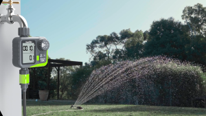 RainPoint 1-Zone Digital Hose Timer Water Limit Control IP54 Rain Delay Prog. Watering Battery