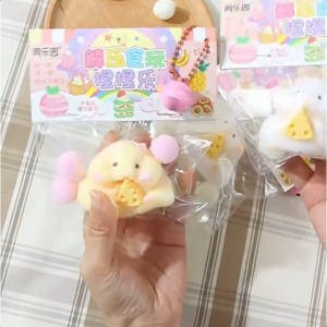 TAIYO Taba Squishy Pinch Hamster Cheese Keju Pencet Squisi Soft Stress Relief Mainan