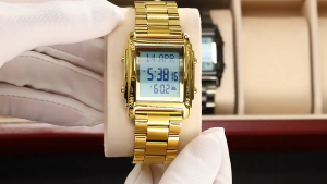 SKMEI 2277 Jam Tangan Pria Digital Muslim Kiblat Tali Stainless