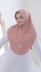 Jilbab Instan Bergo Sakura Laser Cutting Bahan Jersey Knit By Fals