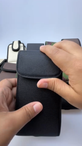 รักษาความปลอดภัยในการประทำงาน กระเป๋าใส่โทรศัพท์มือถือ 1 เครื่อง ร้อยเข็มขัด มี 3 สี น้ำตาล สีครีม สีดำ