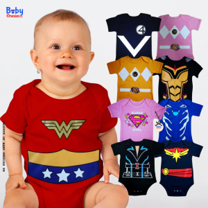 Baby Onesies PH Superhero Baby Monthly Outfit 0-12 months Cotton Newborn Baby Girl Boy Infant Bodysuit