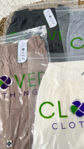 Bawahan Wanita Polos Bahan Polo Linen / Clover Clothing Long Pants Hiraya