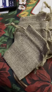 【Ready Stock】1PCS-Burlap Drawstring Pouch Plain Linen Gift Bag Jute Storage organizer Pouch String bag dust stringbag