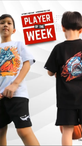 เสื้อยืดเด็ก LIKI X BASKETBALL ลายบาสเกตบอล ที่มาพร้อมกับเนื้อผ้าสุดนุ่ม