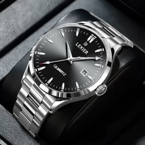 Jam Tangan Pria New Model Kasual Import Asli Tahan Air Premium Original Stainless Steel Titanium Tahan Gores Luminous Bercahaya Kaca Tebal Tahan Gores Kalender Date Aksesoris Arloji Mens Watch Quartz Analog Bisnis Cowok Keren Berkualitas -JXR-01