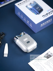 Smart Pro Mini Portable Shaver Long Lasting Battery Type C Charging Magnetic Electroplating Automatic Smooth Shaving Detachable Dual Electric Motor Pencukur Mini Kalis Air Bateri Automatik Tahan Lama Kalis Air Boleh Tanggal Motor Eletrik迷你便携式剃须刀长效电池磁吸防水