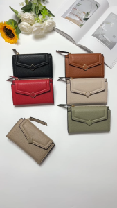 HANKE New Arrival Bifold Wallet Multiple Card Slot Zipper Compartment Coin Purse Wallet