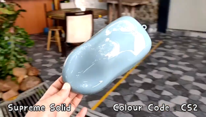 2K Paint AIKKA CS2 Frosted Glass Blue Old School Solid Series Car Motor Paint DIY Aerosol Spray Bottle Cat Kereta 车漆