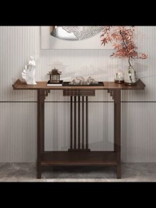 Console Table Classic Chinese Style Narrow Zen Hall Altar Living Table Entryway Accent Table with Drawer Meja Hiasan