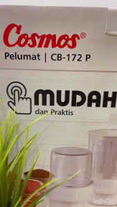 BLENDER COSMOS CB172P Kapasitas 1 liter 2 IN 1 - Body Plastik