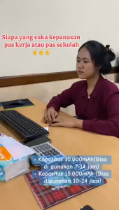 Bisa cod 15000mAh mini Kipas Angin USB Clip Mini Fan Rotating Kipas Angin Meja Mini Jepit Portable LED Display Portable Fan Aromaterapi kipas mini