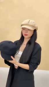Mũ nồi nữ trơn nón beret form baker thuỷ thủ thời trang phong cách Hàn Quốc cao cấp CAPMEN 532