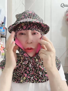 Nón chống nắng - nón chống nắng kèm khẩu trang - mũ nón chống nắng dây kéo giữa che kín mặt khỏi sạm nám