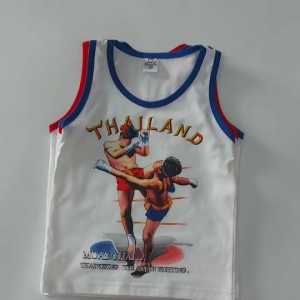 Paintmyloveเสื้อกล้ามเด็ก เสื้อเด็กลายมวยไทย สกรีนลายมวย ผ้า cotton100%