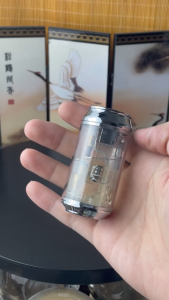 [HCM] Bật Lửa Gas Khè Trong Suốt Hình Lon Nước Có Đèn Nhấp Nháp Độc Đáo - Lạ Mắt