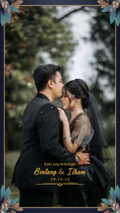 Undangan Pernikahan Motif Bunga Elegant | 50 Pcs | Free Plastik Label dan Video Undangan Digital