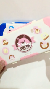 Kotak Pensil Import Xiao Ling Jing 3 Tingkat: Desain Menarik & Set Garisan Lengkap