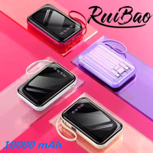 Ruibao Power Bank 10000 mAh 2.1 A / Built-in Cable Fast Charging 966