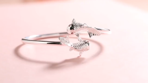 100% S925 Sterling Silver Yearly Fish Bracelet