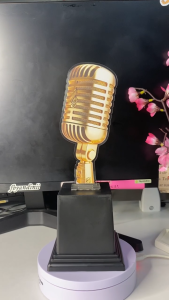 Piala Musik Lomba Nyanyi Bahan Akrilik Tangga Nada Mic Karaoke