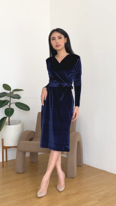 Dress Velvet Dress Meladi/Dress Wanita/Murah/Premium