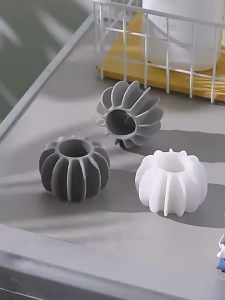 ลูกบอลซักผ้า ลูกบอลซิลิโคน Washing ball ใช้ซ้ําได้ สําหรับซักผ้า เครื่องซักผ้า สีขาว สีเทา