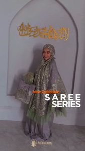 Malaikamoza Mukena Mewah Tulle Payet Saree Series Mukena Brukat Kado Untuk Ibu