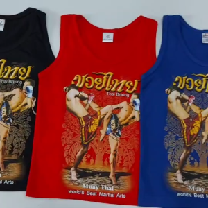 Paintmylove T24 เสื้อยืดเด็ก เสื้อกล้ามมวยThailand งานสกรีนจริงผ้าCotton100%ผ้านุ่มใส่สบาย ใส่ได้ (6 เดือนถึง 12 ปี)