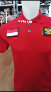 KAOS KERAH 17SAN KEMERDEKAAN MERAH VELCRO BISA DIPASANG COPOT BKS