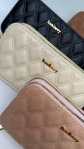 Double Zipper Shoulder Messenger Bag Ladies Mobile Phone Purse Large Capacity Multifunctional Wallet Women (W-040)