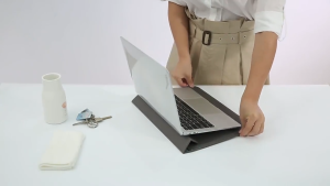 Tas Sleeve Macbook Air 13 M3 Chip 2024 - A3113 Portable Bag Leather Magnetic Cover Case Tablet Pelindung Pouch Sarung Anti Air Pria Wanita