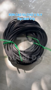 [Cuộn 1.8Kg] Ron Cao Su Chữ U Dùng Cho Cửa Sắt Kính 5 Ly (Ron Sắt Ron 5Ly Ron Cao Su Không Mùi)