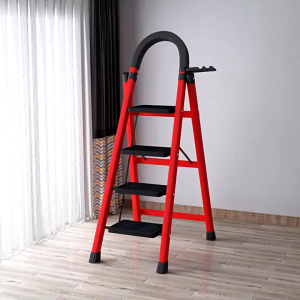 HOUSEHOLD INDOOR FOLDING PEDAL STEEL PIPE TELESCOPIC STAIR PLATFORM LADDER STEP THICKENED STEEL