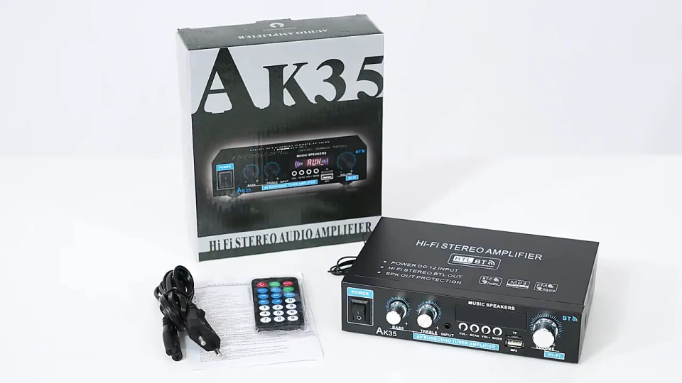 AK35 800W-1200W Home bluetooth Digital Amplifiers Audio 110-220v Class D Home & Car Use Hifi FM Music Subwoofer Speakers with remote control & power amplifier bluetooth amplifier