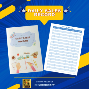 DAILY SALES RECORD NOTEBOOK (BOOKLET) 60 PAGES
